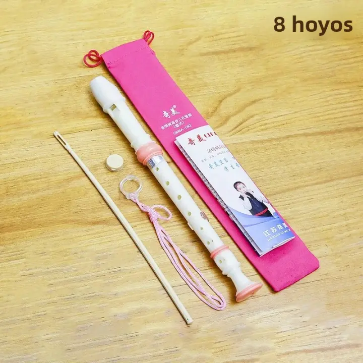 Recorder Soprano De 8 Agujeros Clarinete Negro Ajustable Fácil Flauta De Goma Alimentos ABS No Tóxico Profesional Treble - 1