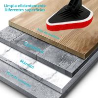 Cepillo De Limpieza Para Azulejos 3 En 1 Con Mango Largo Escobilla De Limpieza De Baño Retráctil Rotativa De 180° Con Esponja Y Microfibra Para Limpieza De Piso Y Ventanas - details 16