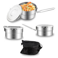Estuche De Almuerzo De Acero Inoxidable De 1.5L Con Bolsa De Almacenamiento Para Camping Senderismo Pesca - details 11