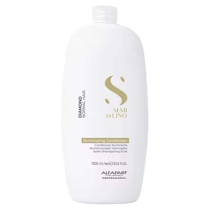 Alfaparf Milano Semi di Lino Diamond Illuminating Conditioner 200 Ml. / Acondicionador Iluminador para Cabello Normal / Desenreda, Suaviza y Aporta Brillo. - 1
