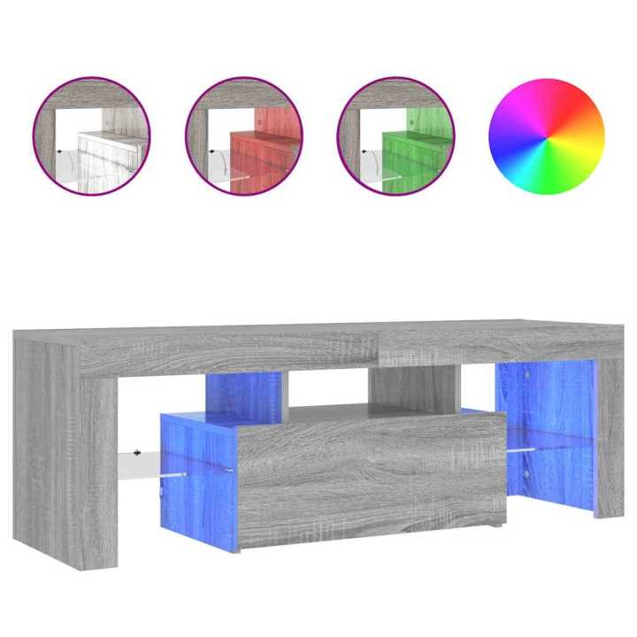 Mueble TV LED vidaXL Sonoma Gris 120x35x40cm