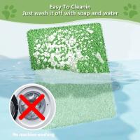 Pataca De Grama Artificial Para Perros Grande Tapete De Inodoros Portátil Para Entrenamiento De Mascotas Material Fibra Lavable Al Agua Ideal Para Exteriores - details 16