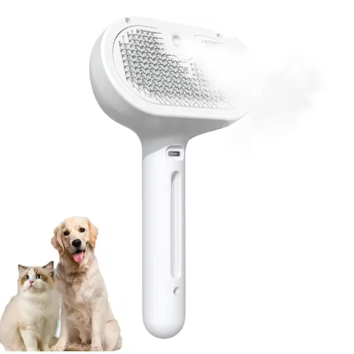 Furry Basics, cepillo de aseo para mascotas, cepillo de vapor para mascotas Labrador Charm Labradorcharm, peine de vapor para el cuidado, peine de masaje con rociador de vapor de agua para depilación democrática (1 pieza) - 1