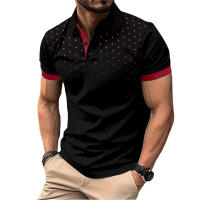 Camisa Polo Para Hombre De Manga Corta Verano Impresión Grande Transpirable Ligera Con Botones Estilo Casual Polyester - details 2