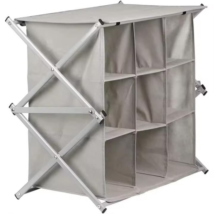 Organizador Multiuso de 9 Compartimentos de Tejido y Estructura de Metal Resistente para una Organización Impecable en Cualquier Rincón de tu Hogar u Oficina