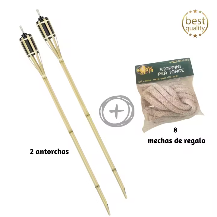 Antorchas Jardín en Bambú 120 CM - Generica - 1