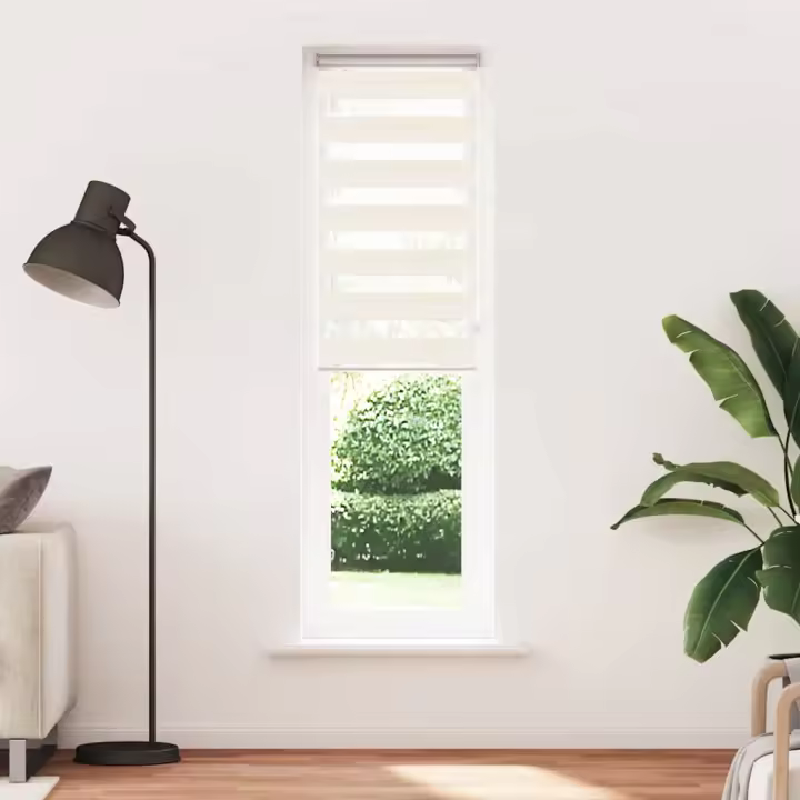 Estor cebra beige mármol tejido ancho 55,9 cm poliéster - 1