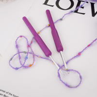 Juego De 8 Piezas De Agujas De Tejer De Aluminio Con Manos Suaves De Plástico Para DIY Tejer De Suéter Herramientas De Crochet Kit - details 9