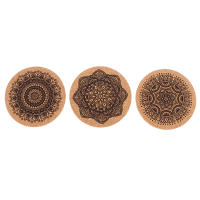 Juego De 12 Cojines De Madera Redondo Para Taza Con Soporte Ecológico Resistente Al Calor Para Mesa De Cocina Accesorio De Decoración Nórdica - details 11