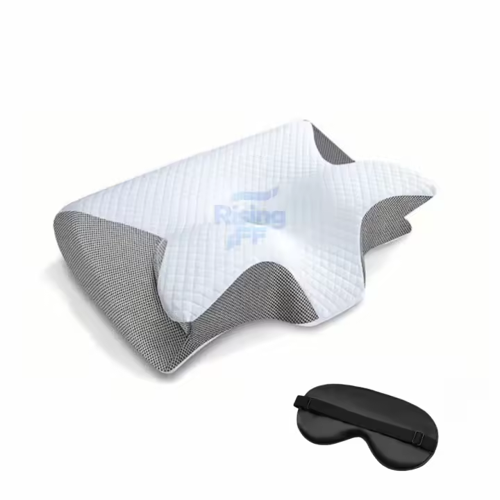 Cojín De Memoria Para El Cuello En Forma De Mariposa Cojín De Descanso Para El Sueño De Masaje Ortopédica Para El Cuello Cómoda Y Cubierta De Espuma De Memoria - 1