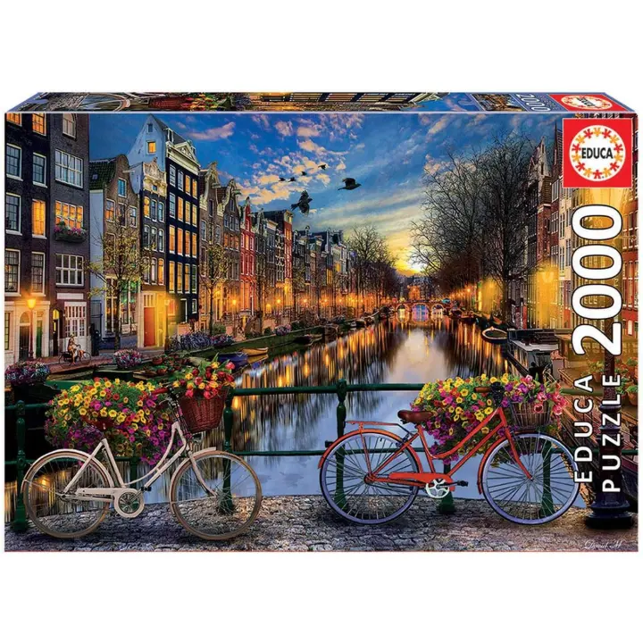 Educa - Puzzle de 2000 Piezas Ámsterdam. Incluye Pegamento Fix Puzzle. + 14 años Educa 17127 - 1