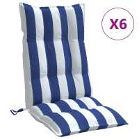 vidaXL Cojines de silla con respaldo alto 6 uds tela Oxford Color Antracita,  Azul claro,  Rojo y mas Cojín Decorativo de Asiento Cojines de muebles de salon - details 7