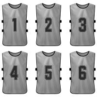 Chalecos De Deporte Para Niños 6/12PCS Camisetas De Fútbol Rápidas Secado Uniforme De Equipo De Baloncesto Entrenamiento Con Números - details 17