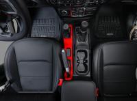 Cubierta De Decoración Para Portavasos Del Panel De Cambio De Marchas 4WD Para Jeep Wrangler JL 2018-2023 ABS Fibra De Carbono Roja Accesorios De Interior - details 13