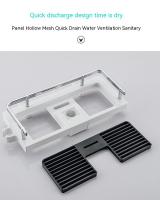 Estante De Baño Pared Montado Sin Perforar Aluminio Espacio Esquina Ducha Caddy Organizador De Almacenamiento Multi-capas Rack - details 5