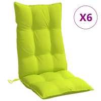 vidaXL Cojines de silla con respaldo alto 6 uds tela Oxford Color Antracita,  Azul claro,  Rojo y mas Cojín Decorativo de Asiento Cojines de muebles de salon - details 5