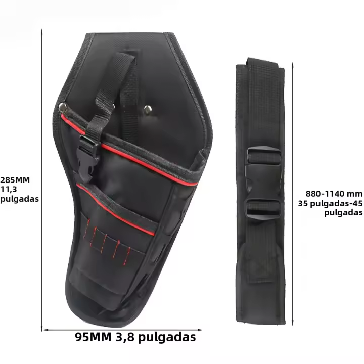 Funda Para Taladro Multifuncional Con Múltiples Bucles De Herramienta Y Diseño Inclinado Para Equilibrar El Peso En La Cinturón Portátil De NIUXIANG Material De Nylon - 1