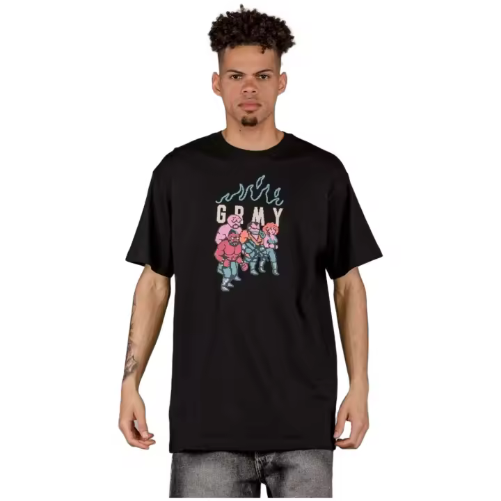 Camiseta de Manga Corta Grimey The Brawl Legend Regular Tee para hombre en color negro - 1