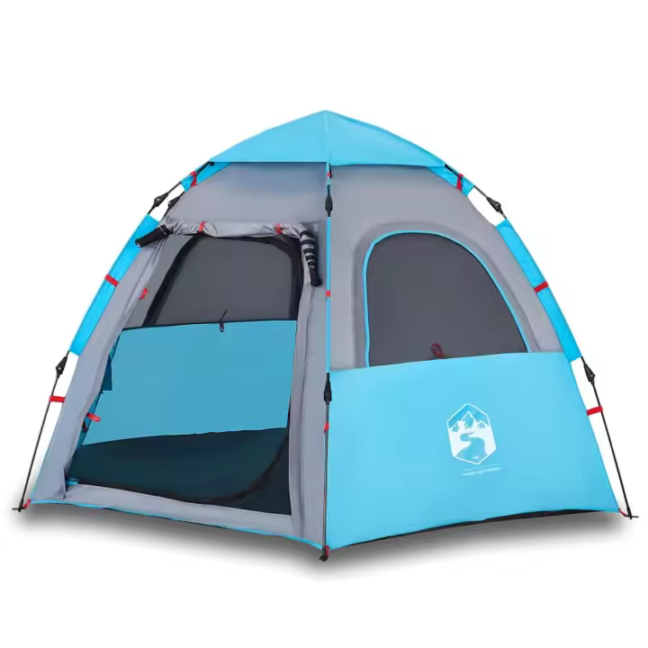 vidaXL Tienda campaña cabaña 4 personas apertura rápida Color Gris y naranja,  Azul,  Verde y mas - 1