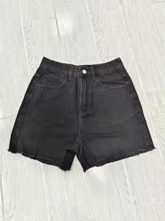  Shorts De Mezclilla Sueltas Para Mujer Estilo Casual Verano Cierre De Cremallera Y Botones Talla Media Jeans Rectos - 1
