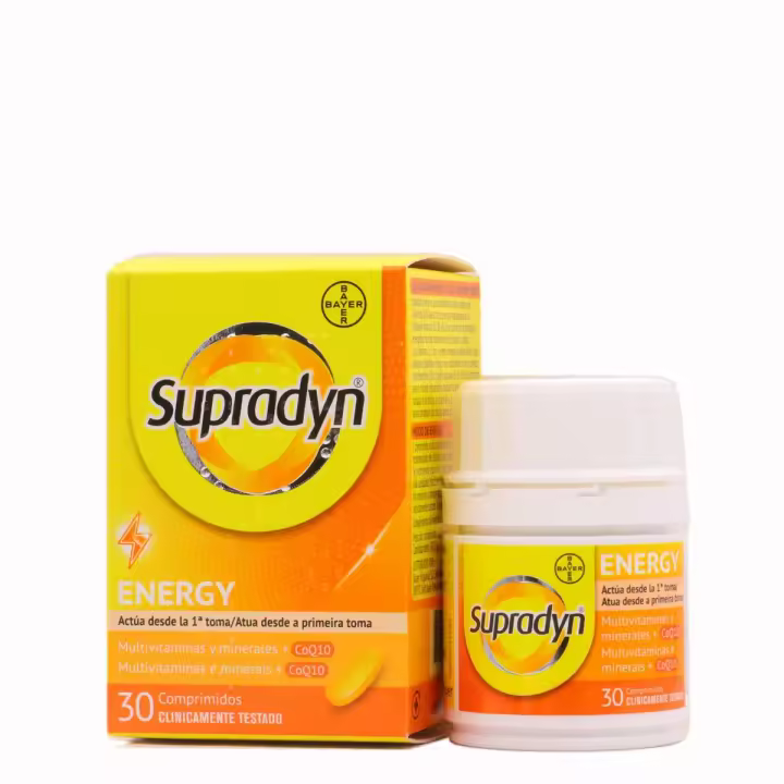 Bayer Supradyn Energy Complemento Vitamínico con Minerales y Coenzima Q10 de 30 Comprimidos - 1
