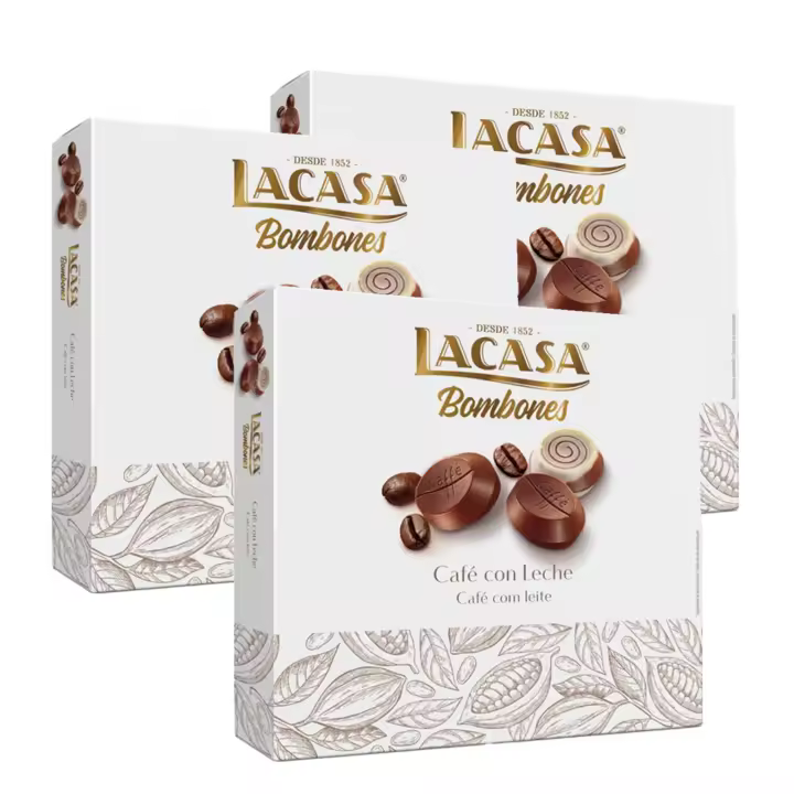 Lacasa Lote de 3x Caja de Bombones Café con leche 200G - 1