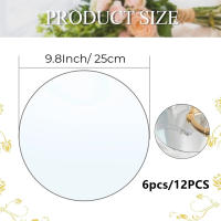 6/12Pcs Espejos Redondos De Acrílico 10 Pulgadas Para Centros De Mesa De Boda Y Decoración De Táctelas Espesor 1 Mm - details 2