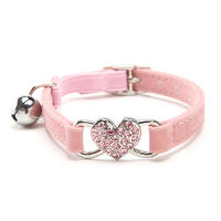 Collar Para Perros Con Encanto De Corazón Y Campana Ajustable Y Seguro Con Material Suave De 8 Colores Nuevo Para Mascotas - details 12