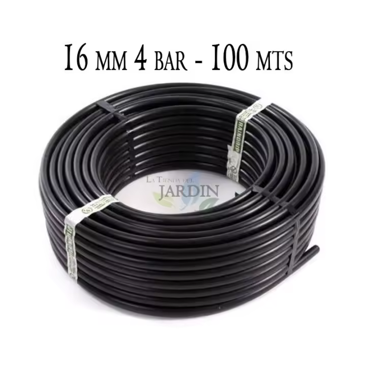 Suinga Tubo Polietileno Agrícola 16mm 4 Bar 100m Negro - 1