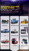 Cargador De Batería Automático Inteligente 12V 24V 12A 7-etapas Para Coche GEL WET AGM Lithium LiFePO4 LiPo EAFC - details 1
