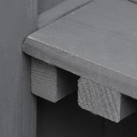 Armaria de Jardín Armario para equipamiento de Abeta weatherproof, puertas doobles, 2 compartimientos, Caja de almacenamiento exterior, Armario para herramientas, Caseta de Jardín, gris oscuro, 74x43x88 cm - details 4