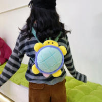Manta Ray Plush Backpack Peluche De Ballena Y Tortuga Bolsa De Hombro De Animal Marítimo Juguete De Vida Marina Kawaii Regalos De Cumpleaños - details 2