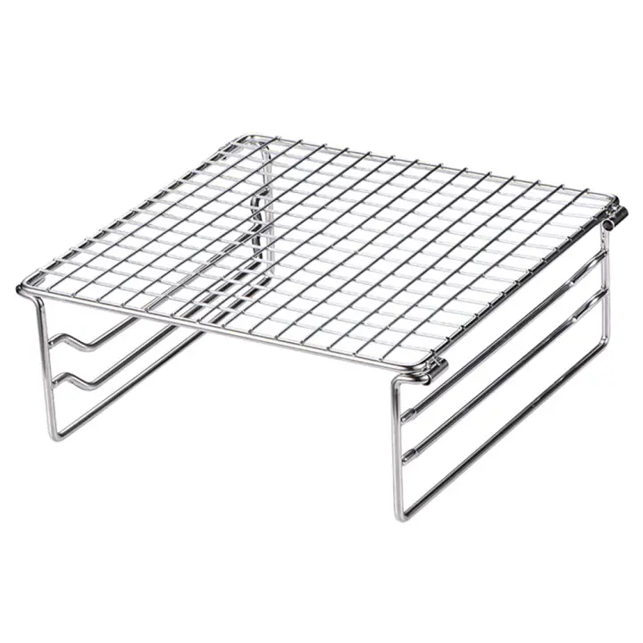 Mini Grill Rack Plegable Soporte De Estufa Con Placa De Apoyo Y Soporte De Calentamiento En Acero Inoxidable Para Uso Al Aire Libre - 1