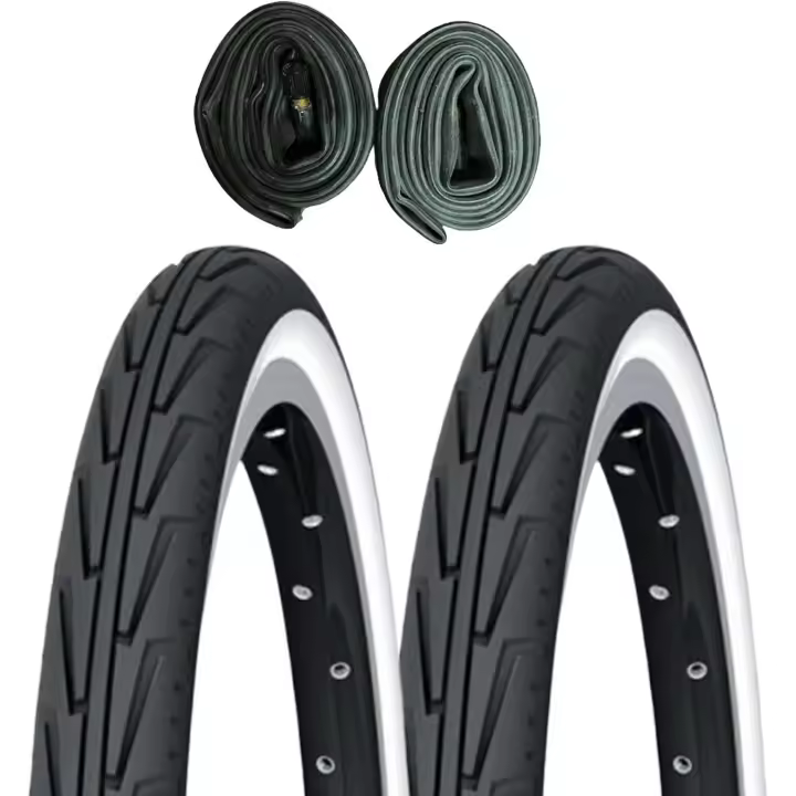 FIXPARTS CBB SHOP - Cubiertas Bicicleta 20x1 3/8 - Negro Blanco - 2 Unidades - 1