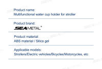 Soporte De Vaso Y Teléfono Para Motocicleta BLALION 2 En 1 Soporte De Goma Rotativo De 360° Universal Para Bicicleta Silla De Ruedas Y Carro De Bebé - details 14