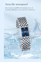 Reloj De Pulsera De Cuarzo LIGE Elegante Para Mujer Con Correa De Acero Inoxidable Resistente Al Agua Y Deportiva Pantalla Cuadrada Romana - details 8