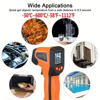 Gancho De Temperatura Infrarroja Para Cocina Y Grill Termómetro Digital Portátil Para Horno De Pizza Y Motor Material Plástico - details 8