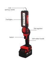 Lámpara De Trabajo LED Milwaukee 18V Compacta Plegable Para Viajes Y Camping Luz Exterior Rotativa Eléctrica Familiar Emergencia Farol De Inundación - details 7
