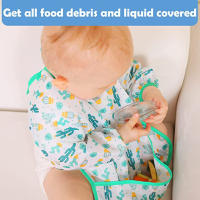 Babero De Silicona Para Bebé Caoon Impermeable Y Libre De BPA Con Manga Larga Estilo Animal Impresión Para Niños De 0 a 6 Años - details 3