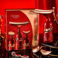 Masajeador Facial 3 En 1 Para Reducción De Líneas De Piel Y Levantamiento Del Cuello Dispositivo De Belleza Multifuncional Con Masaje Material Plástico Fuente De Alimentación Batería Seca - details 0