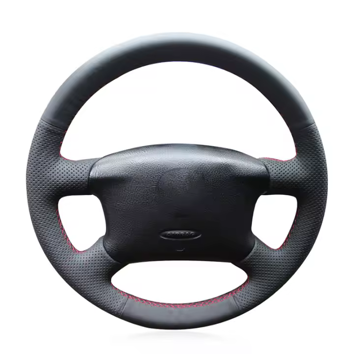 Cubierta De Volante De Coche De Cuero Para Volkswagen Passat B5 Golf 4 Skoda Octavia Cubierta De Volante De Cuero Superior Para Automóviles - 1