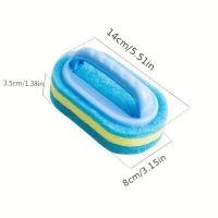 Cepillo De Limpieza Con Mango Para Cocina Y Baño Durable Y Fuerte Para Lavar La Bañera Cepillo De Esponja Azul Tamaño 14x8x3.5cm - details 0