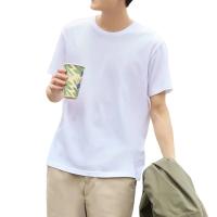 Camiseta De Algodón 100% Para Hombre Verano Manga Corta Casual Cuello Redondo Suave Camiseta Básica Ajuste Suelto Tops - details 6