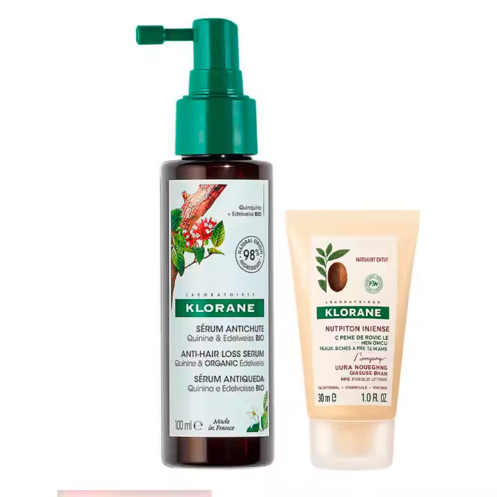 Klorane Quinina Y Edelweiss Bio Sérum Anticaída 100 ml  +Regalo Crema de Ducha Nutrition Intense 30 ml - 1