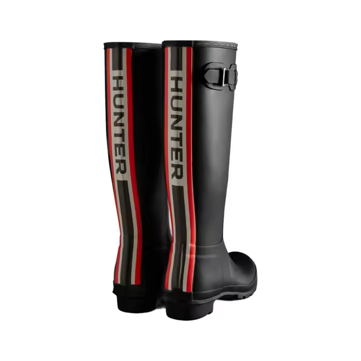 Bota Negra Hunter Boots Tri-colour Logo Backstrap Tall Wellingto Black - 1