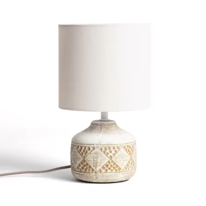 Ledkia Lámpara de Mesa Cerámica Vera Marrón claro - 1