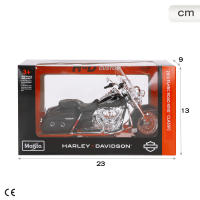 MAISTO - Moto Harley Davidson Road King Classic 2013 FLHRC escala 1:12, réplica oficial con diseño touring clásico, acabados cromados y realistas, ideal para colección, regalo o exposición - details 6