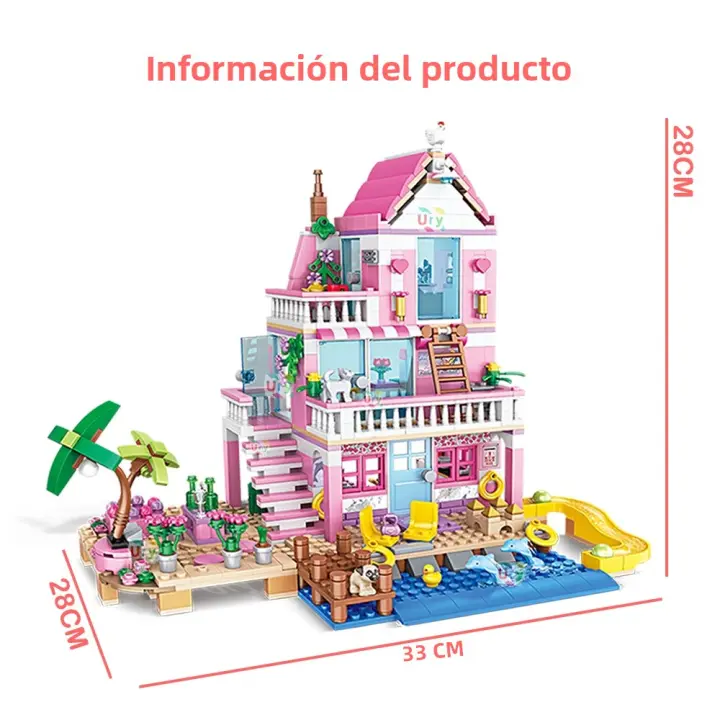 Bloques De Construcción De Villa De Verano Con Piscina Para Niñas Juguete De Decoración Para Habitaciones De Niños Serie Friends City - 1