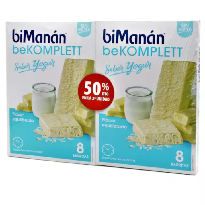 BIMANAN BEKOMPLETT BARRITAS SABOR YOGUR 2 CAJAS DE 8 UNIDADES - 1