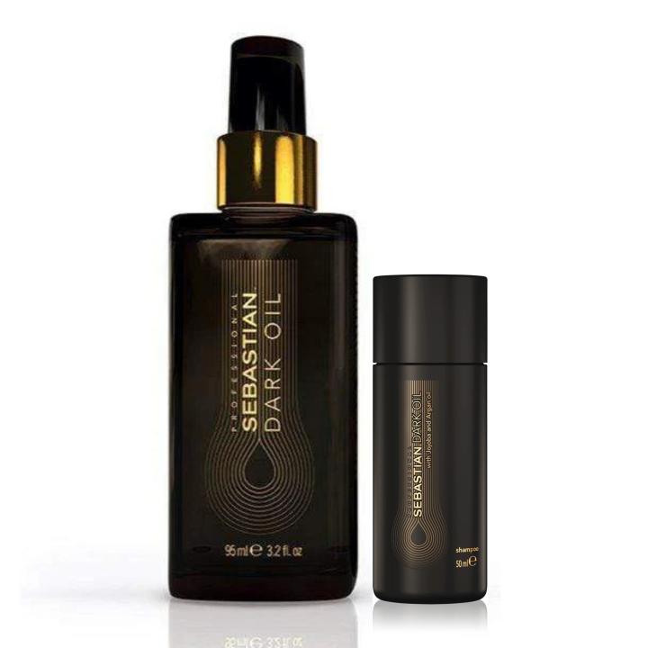 Pack sebastian professional dark oil hair oil 95 ml + shampoo 50 ml – shine and softness